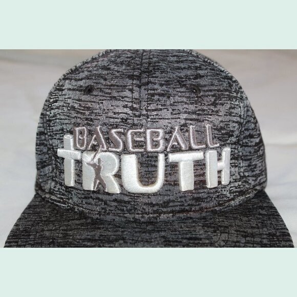 Baseball Truth Black and white Heather Snap Back Hat embroidered logo Troy Silva - Picture 3 of 10